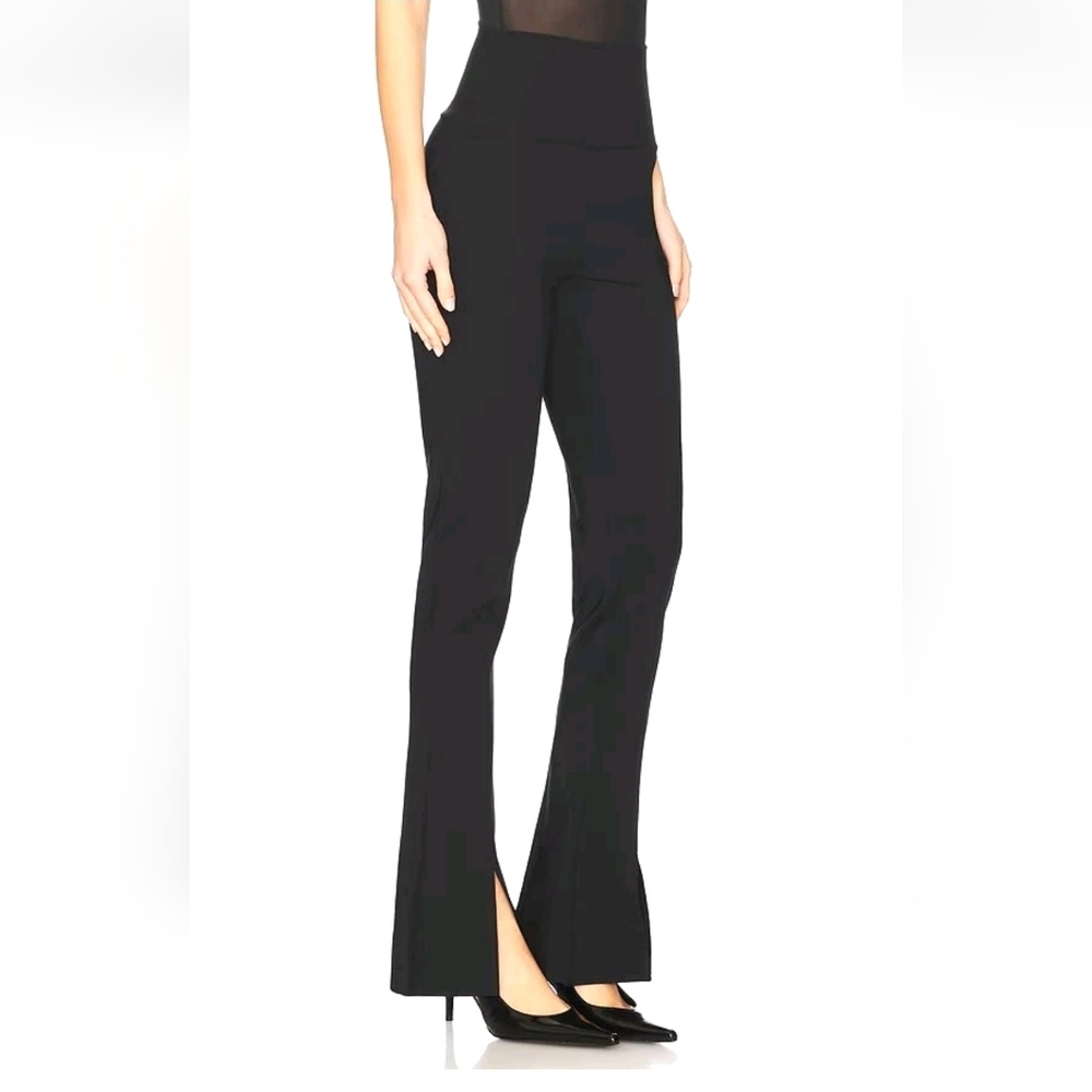 Allsaints Pants Size 8 Black Ryla Pull On Flare Legging Split Ankle New - Picture 6 of 12